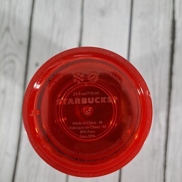 Starbucks Heart Embossed Venti Valentine’s Day Tumbler Cup w/ Lid No Straw Rare - Picture 11 of 14